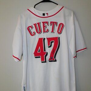 signed Cincinnati Reds baseball jersey - Johnny Cueto - Majestic authentic 50